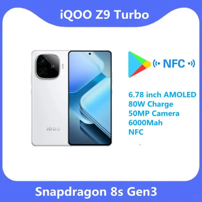 Original New Official VIVO iQOO Z9 Turbo Mobile Phone Snapdragon 8s Gen3 6.78 inch AMOLED 80W Charge 50MP Camera 6000Mah NFC — image 3