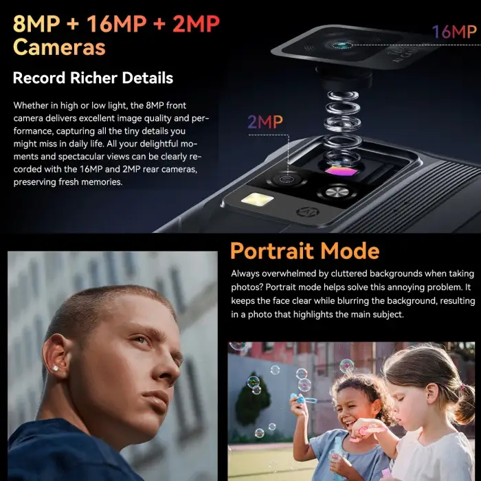 Blackview BV4800 Pro Rugged Smartphone 6.56'' IPS Display 4GB+128GB 5180mAh Battery 16MP Camera 4G Android 14 Mobile Phone — image 6