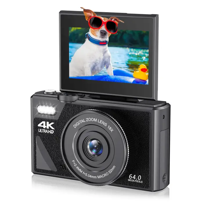 4K 64MP HD Digital Camera 3.0 Inch Screen 18X Zoom Photo Video Photography Cameras Birthday Christmas Gift For Kids Children — image 7