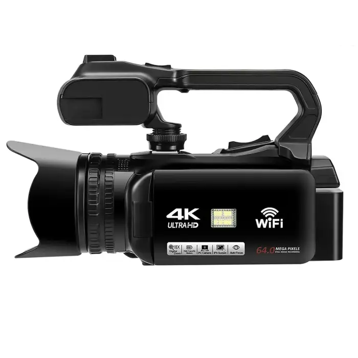 18X Digital Zoom 4K Video Camera Camcorder UHD Vlogging Wecam 64MP with Focus Function 4.0 Inch Touchscreen — image 2