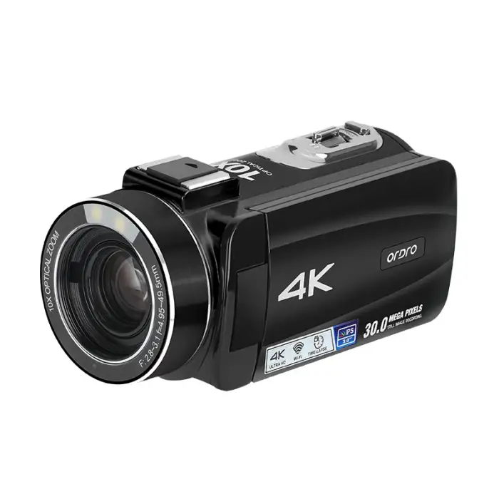 ORDRO Z88 4K Digital Video Camera Camcorder 10X Optical Zoom Vlog Filming Cameras, Vintage Red Black — image 4