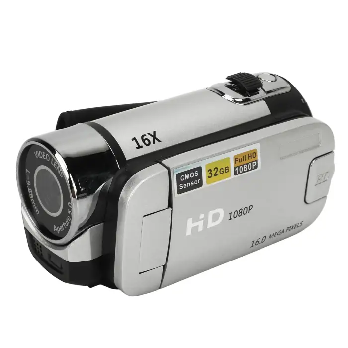D90 1080P 16MP Digital Camera 2.4 Inch Rotatable Screen Camcorder 16X Zoom HD Video Recorder with Fill Light HD Video Camcorder — image 2