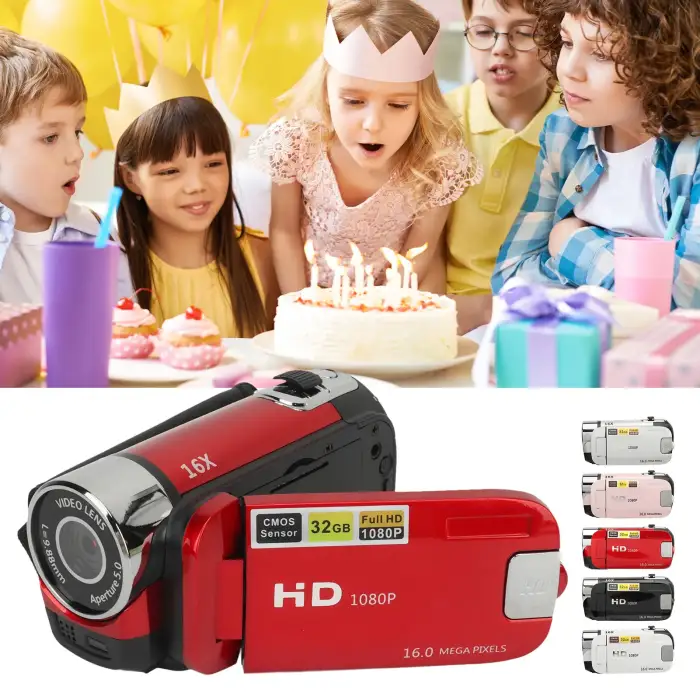 D90 1080P 16MP Digital Camera 2.4 Inch Rotatable Screen Camcorder 16X Zoom HD Video Recorder with Fill Light HD Video Camcorder — image 5