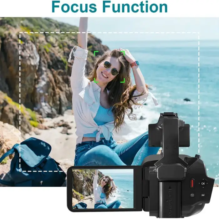 2025 Pro 4K 60FPS Digital Video Camera Photography Youtube Vlog Camcorder For Tiktok Live Stream Webcam 18X Zoom Rotate Touch — image 6