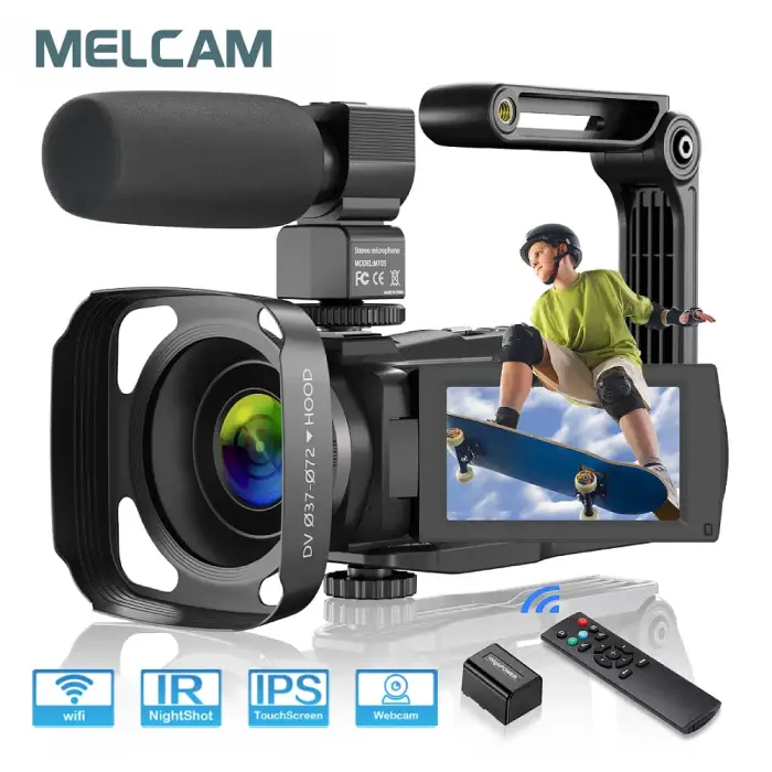 4K Video Camera Camcorder 48MP UHD WiFi IR Night Vision Vlogging Camera for YouTube 16X Digital Zoom Touch Screen Camera — image 2