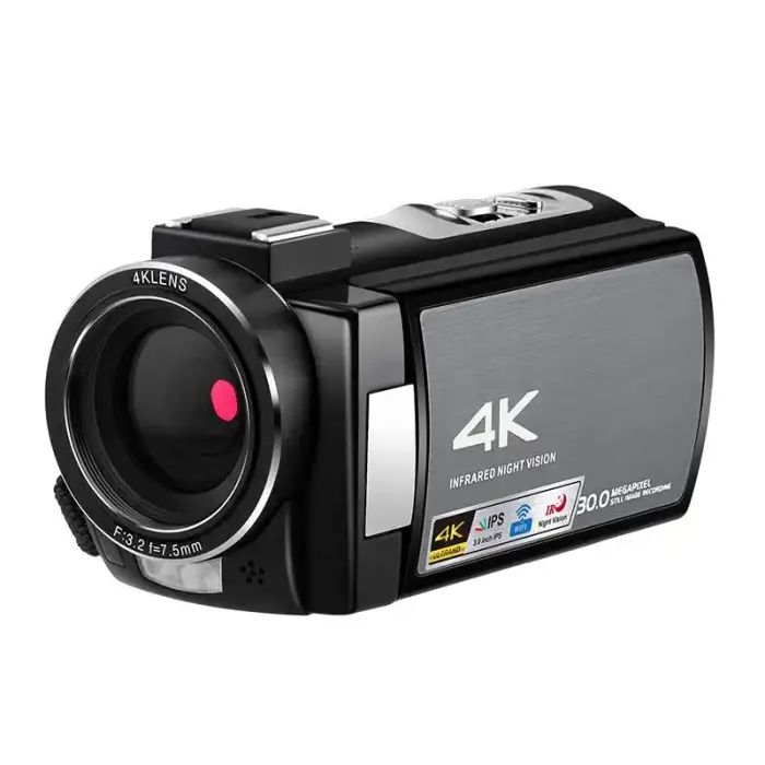 4K Full HD Professional Digital Cameras Camcorder Night Vision WIFI MIC 3.0 Inch Touch Screen Video Camera Support External Lens — image 2