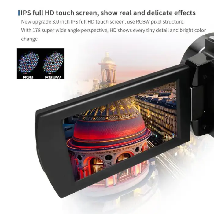 4K Full HD Professional Digital Cameras Camcorder Night Vision WIFI MIC 3.0 Inch Touch Screen Video Camera Support External Lens — image 3