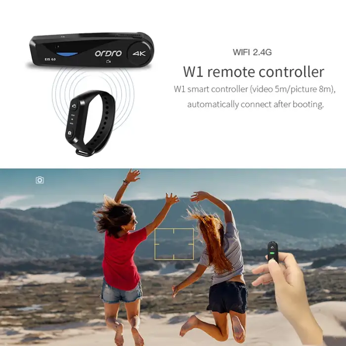Camcorder 4K Vlog Camera for YouTube Videos Shooting, Ordro EP6 PLUS POV WiFi Digital Cameras Head Wearable Blogger Recorder — image 6