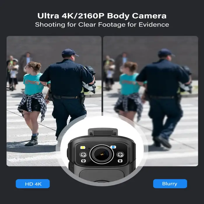 BOBLOV Mini Camera B4K5 128G/256G 4K Small Camcorder GPS Body Worn Camera 11Hrs Video Record Police Bodycamera Night Vision IP68 — image 6