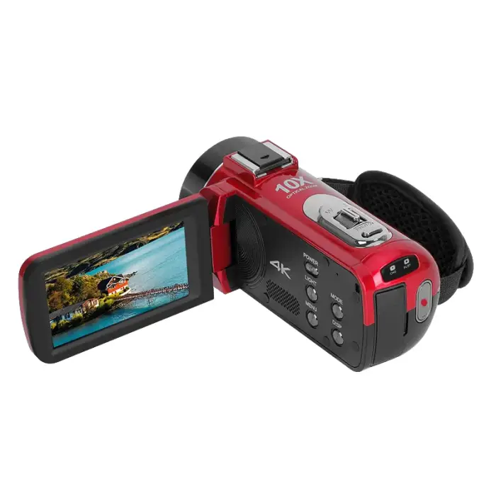 Ordro Live Streaming Digital Camera Camcorder 4K 10X Optical Zoom Home use for YouTube Vlog Videos Recorders Retro Red 2024 New — image 6