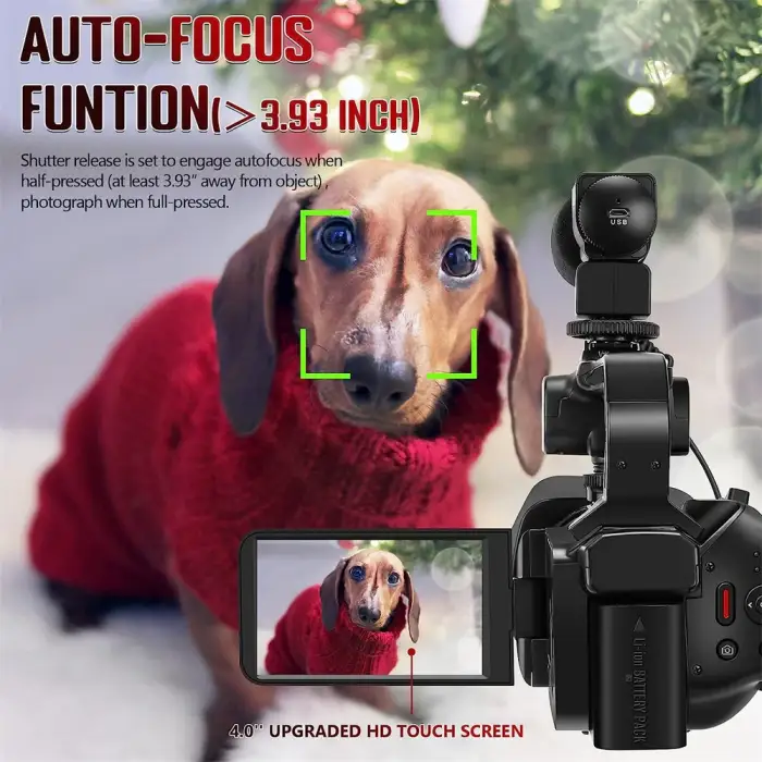 64MP 4K 60FPS Camcorder For Tiktok Youtube Video Camera Rotate Touch Screen Photography Camera WIFI Streaming Webcam Recorder — image 4