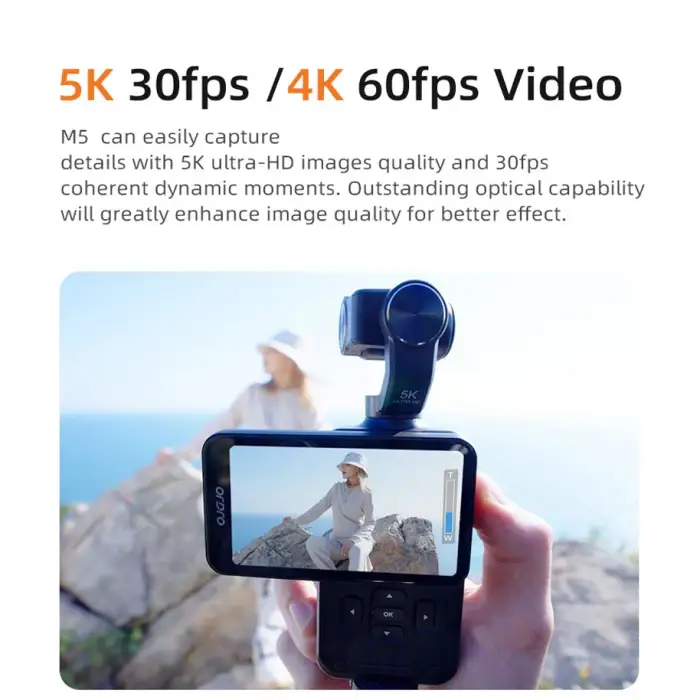 ORDRO M5 Handheld Pocket Digital Camera 5K Camcorder 3-Axis Gimbal Stabilization Face Tracking for Photographs Vlog Videos — image 5