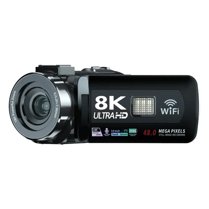 8K Professional Camcorder WIFI Digital Video Camera for Youtube Streaming Vlog Recorder 16X Time-Lapse Webcam Stabilizer Camera — image 3