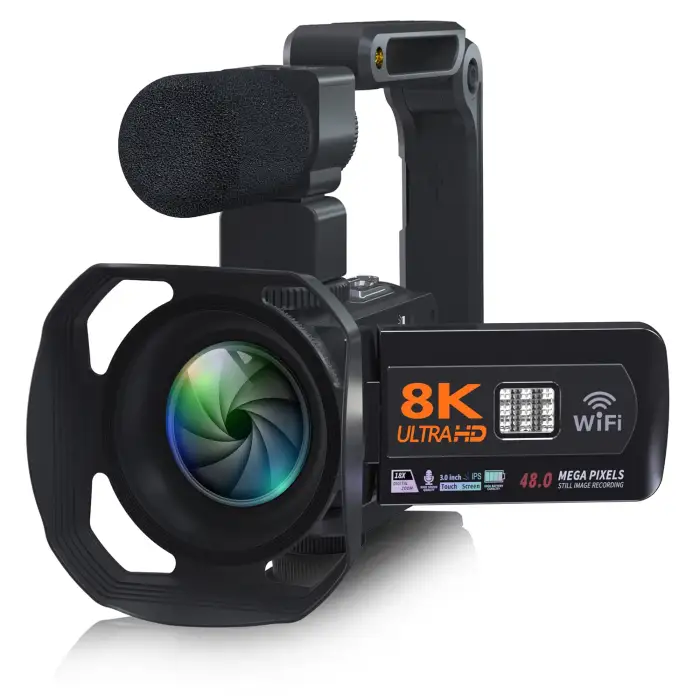 8K Professional Camcorder WIFI Digital Video Camera for Youtube Streaming Vlog Recorder 16X Time-Lapse Webcam Stabilizer Camera — image 4