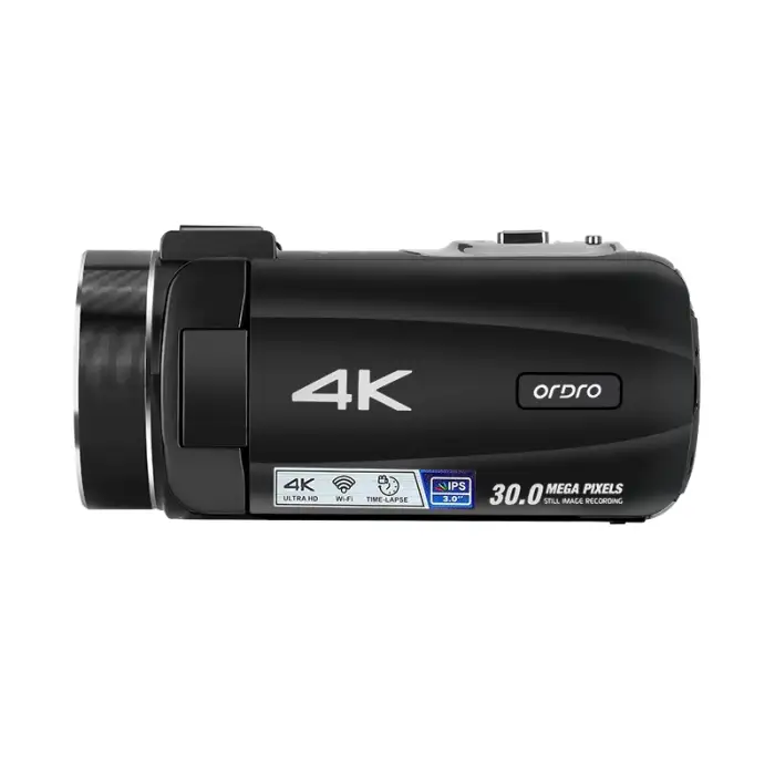 Ordro 4k Camcorder 10X Optical Zoom Digital Camera Live Streaming Video Camara with Microphone 2024 New Arrival Retro Red Black — image 3