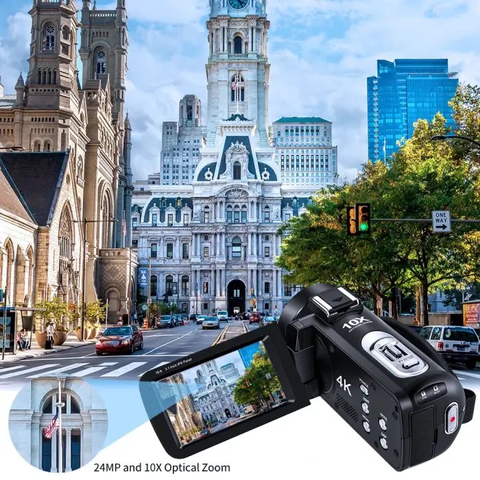 Digital Video Camera Professional 4K Ordro AC7 Vog Camcorder for Youtube Live Streaming 10X Optical Zoom Recorder — image 5