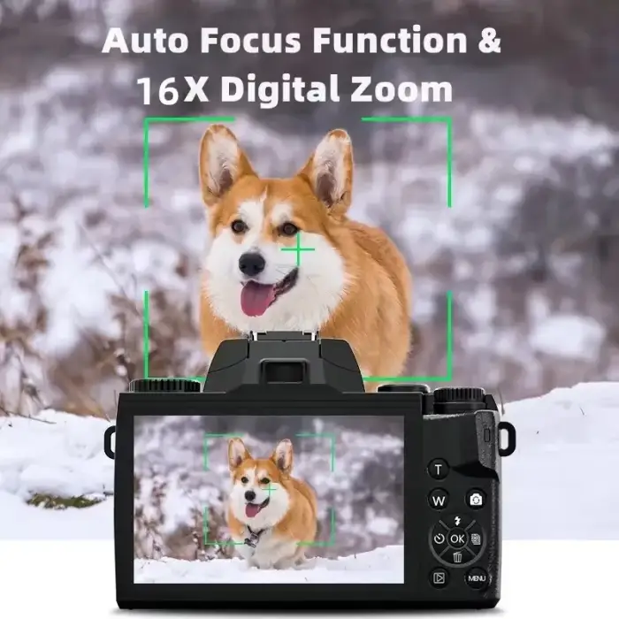 64MP 4K video camera professional instant Auto Focus 60FPS Vlog Camcorder 4 Inch 16X Zoom Touch For Youtube Tiktok Ins Webcam — image 5