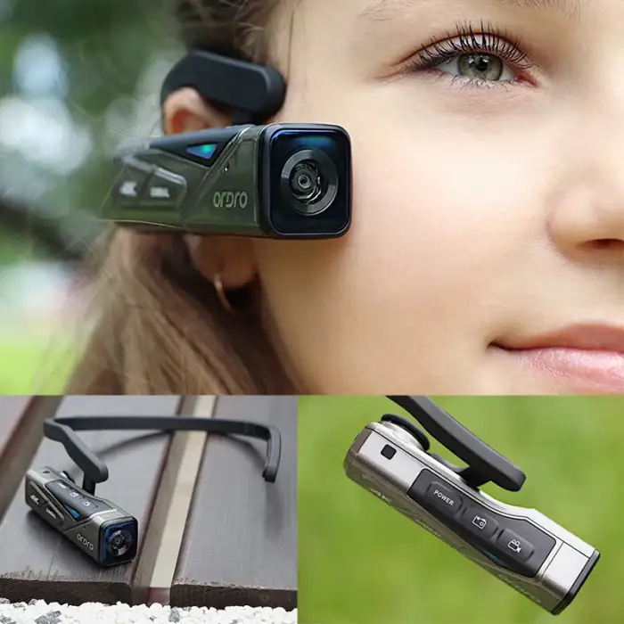 Ordro EP7 YouTube Video Vlog Camera 4K 60fps Head Wearable WiFi POV Digital Action Camcorder Profissional Image Stabilization — image 3