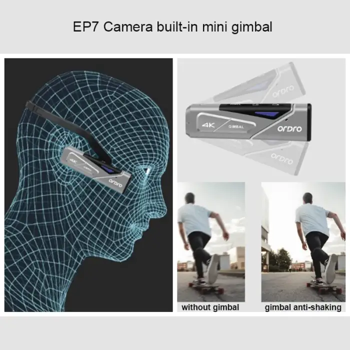 Ordro EP7 YouTube Video Vlog Camera 4K 60fps Head Wearable WiFi POV Digital Action Camcorder Profissional Image Stabilization — image 4