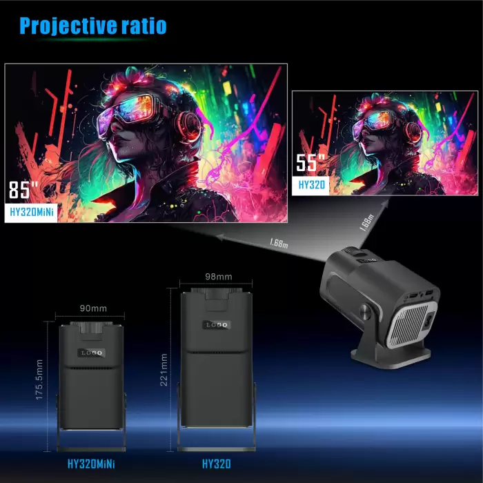 HY320 Mini LCD Smart Projector — image 3