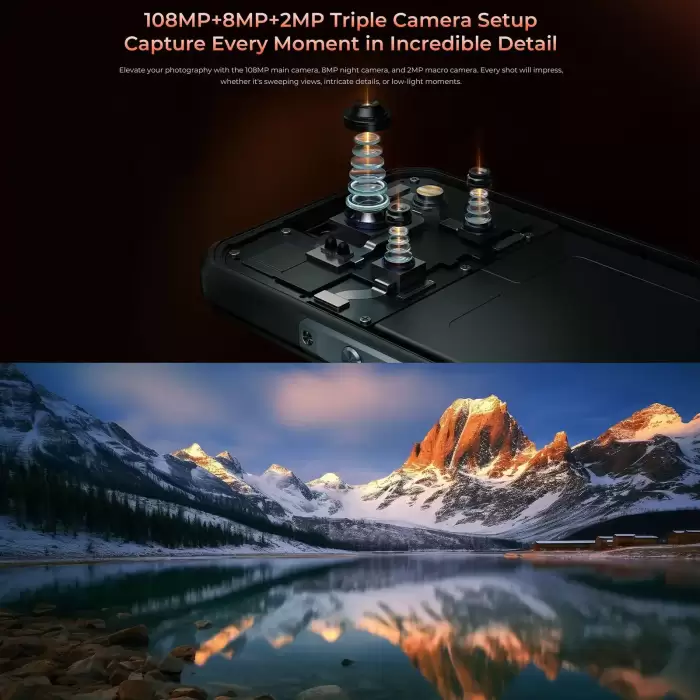 OUKITEL WP55 Pro Rugged Phone 48GB(12+36) 256GB 11000mAh 33W 6.6” 120Hz FHD+ Dimensity 7025 108MP Android 15 5G Smartphone — image 6