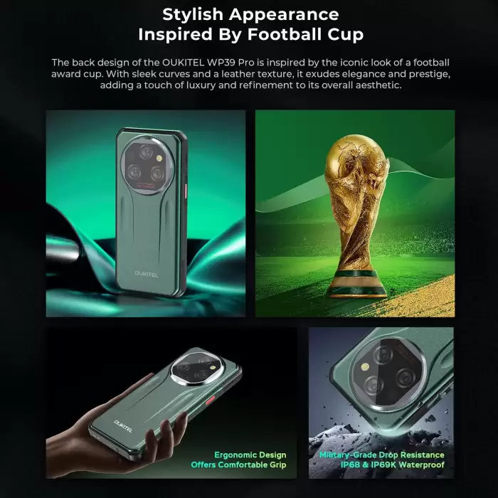 Oukitel WP39 Pro 5G Rugged Phone 12GB+512GB Night Vision 6.6 inch Android 14 Dimensity 6300 11000mAh NFC Smartphone — image 6