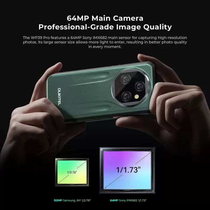 Oukitel WP39 Pro 5G Rugged Phone 12GB+512GB Night Vision 6.6 inch Android 14 Dimensity 6300 11000mAh NFC Smartphone — image 7