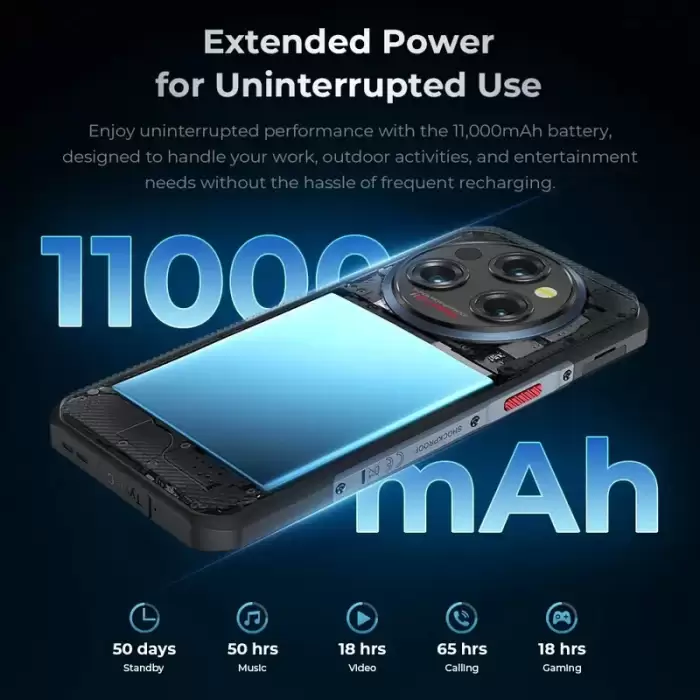 Oukitel WP35 S Rugged Phone 6GB+256GB 11000mAh Mobile Phone Android 14 44MP Camera NFC 4G Smartphone — image 5