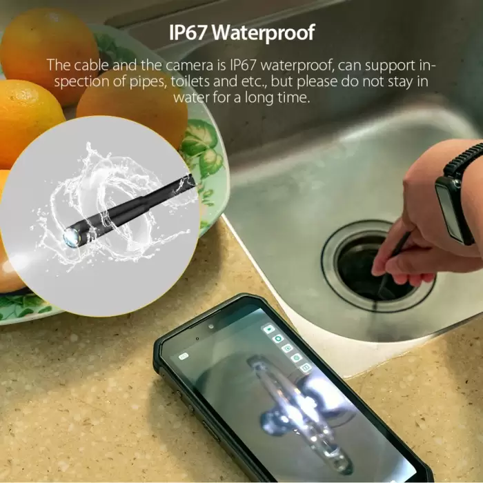 Ulefone Endoscope E1 IP67 Waterproof 3 in 1 Endoscope for Ulefone Power Armor 21 / 19 / 18T / 16 Pro / 13 / Armor Pad — image 4