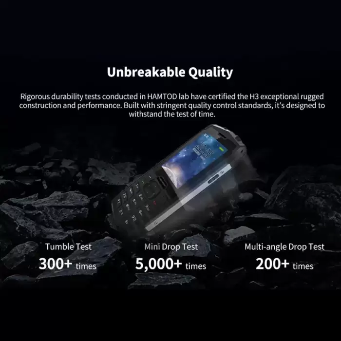 HAMTOD H3 Rugged Phone 2.8 inch T107 ARM CortexTM A7 128MB ROM 48MB RAM Quad-core 1.0GHz 2000mAh Battery 4G VoLTE SOS Cellphone — image 7