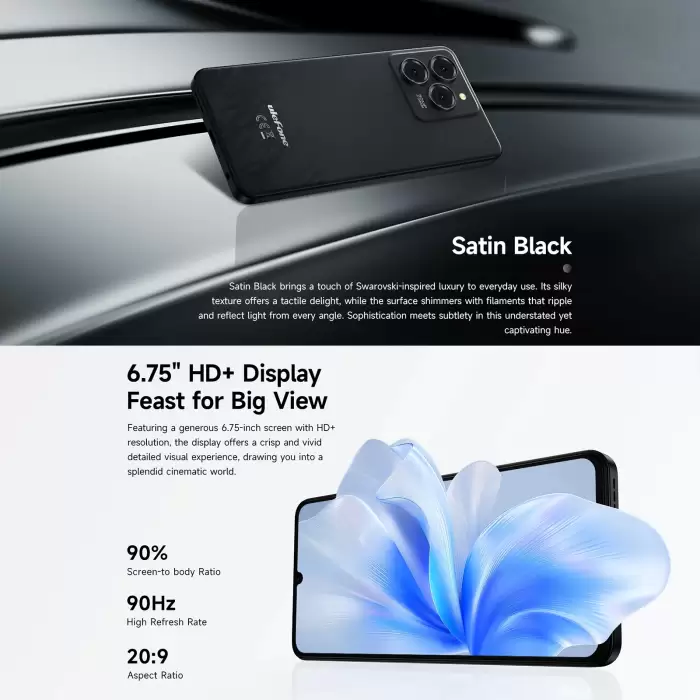 Ulefone Note 20 Pro Smartphone 50MP Camera 6000mAh Battery 4GB+128GB/ 256GB Unisoc T606 6.75" 90Hz 4G Android 14 Mobile Phone — image 4