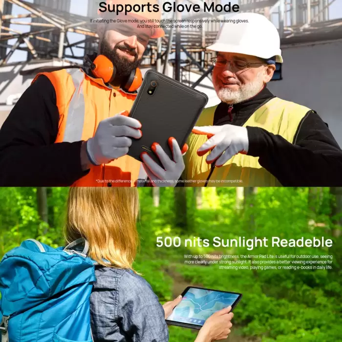 Ulefone Armor Pad Lite Rugged Tablet PC 8 inch Android 13 MediaTek MT8766 Quad Core 3GB+32GB 7650mAh 13MP Camera NFC Google Pay — image 6