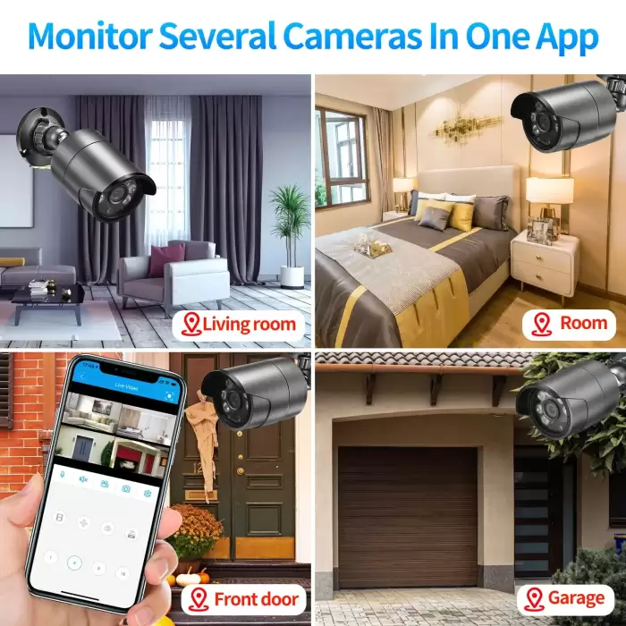 AZISHN H.265+ 8CH 5MP AHD DVR Kit CCTV System Motion Detection HD Outdoor IP66 Bullet Camera XMEye APP P2P Surveillance Set — image 5