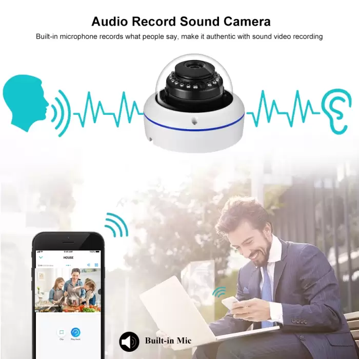 10CH 4K 8MP POE Security Camera Kit Audio Motion Detection Vandalproof Outdoor Dome Camera 5MP 4MP CCTV Surveillance Protection — image 3