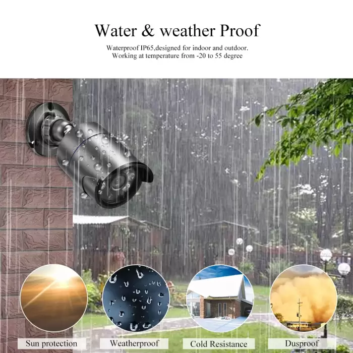 AZISHN 4K Ultra HD Surveillance Camera System 8MP H.265 POE NVR CCTV Video Recording Outdoor Weatherproof Security Camera Kit — image 5