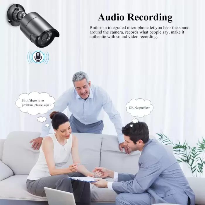 AZISHN 4K Ultra HD Surveillance Camera System 8MP H.265 POE NVR CCTV Video Recording Outdoor Weatherproof Security Camera Kit — image 6