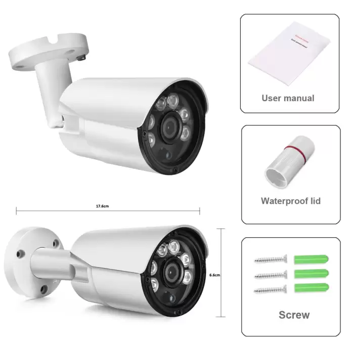 AZISHN Face Detect H.265+ 5MP HD POE NVR Kit CCTV Security System Metal Outdoor Audio IP Camera bullet Video Surveillance Set — image 7