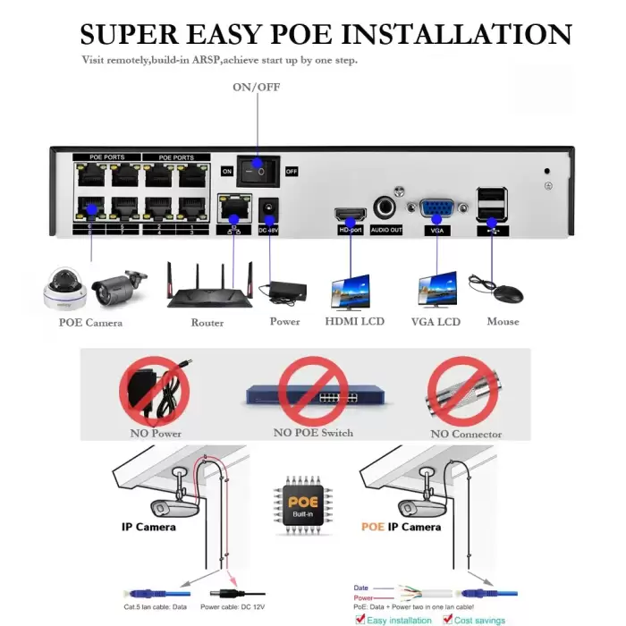 AZISHN Face Detection H.265+ 8CH 5MP POE NVR Kit Audio CCTV System 5MP Metal IP Camera P2P Indoor Outdoor Video Surveillance Set — image 4