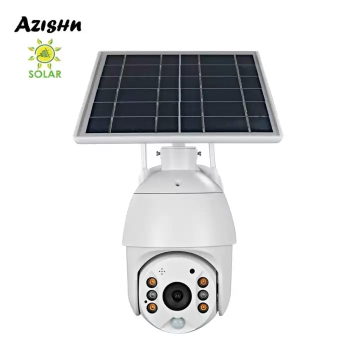 AZISHN Solar Power Panel 1080P PTZ WiFi IP Camera Two-way Audio Outdoor Waterproof 2MPHome Security Camera Wireless PIR Motion — image 2
