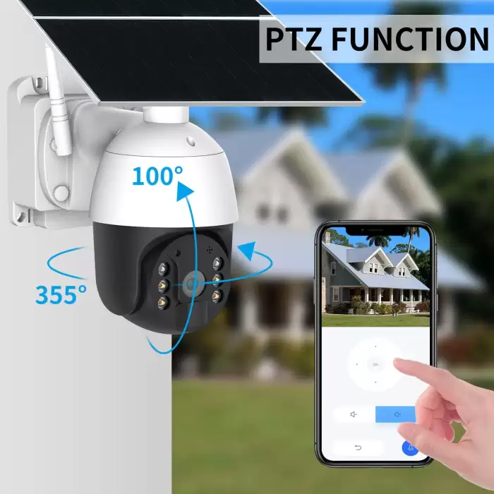 Wireless 4G Solar Camera 2MP 20W Solar Panel PTZ Camera Outdoor Two Way Audio 24/7 Solar 30000mAh Battery Long Standby IP Camera — image 6
