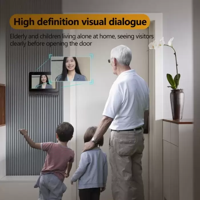 Tuya Video Doorbell Wireless Night Vision HD 4.3in IPS Screen Waterproof Intercom By bell Camera for Smart Home House Office — image 4