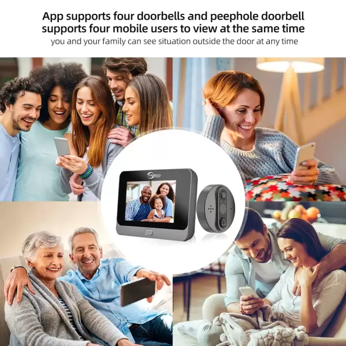 1080P Wifi Wireless Video Doorbell Camera Tuya Smart Home Apartment Wifi Visual Peephole Door Bell Tuya Video Intercom for Home — image 3