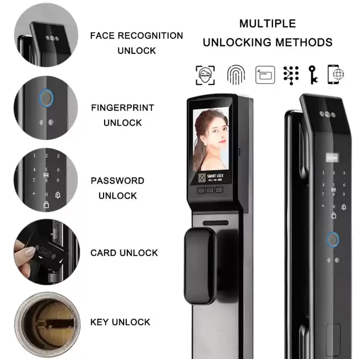 Glomarket Tuya Wifi Biometric 3D Face Recognition Electronic Intelligent Fingerprint Password Smart Lock Digital Door Lock — image 3