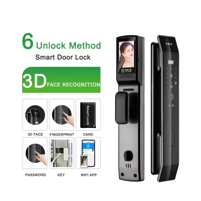 Glomarket Tuya Wifi Biometric 3D Face Recognition Electronic Intelligent Fingerprint Password Smart Lock Digital Door Lock — image 7