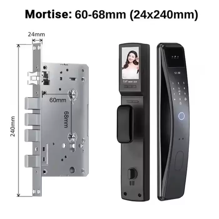 Glomarket Smart Tuya Wifi App Control 3d Face Unlock Fingerprint Door Lock Security Automatic Smart Locks — image 6