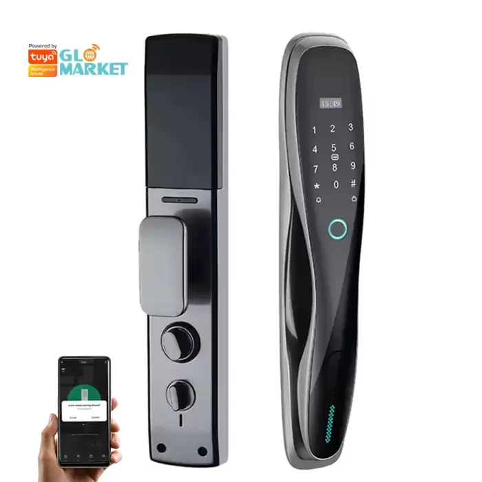 Glomarket Tuya Door Lock Smart Fingerprint Password Card Key Unlock Biometric Door Lock — image 2