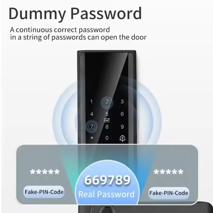 Glomarket Smart Tuya Wifi Door Lock App Fingerprint IC Card Password Unlock Smart Door Lock — image 4