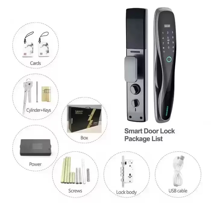 Glomarket Tuya Door Lock Smart Fingerprint Password Card Key Unlock Biometric Door Lock — image 6