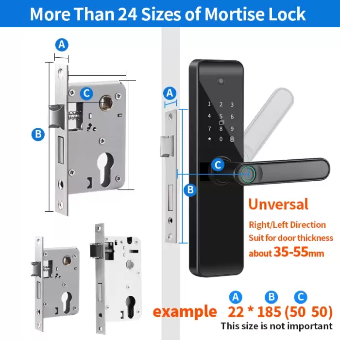 RYNX Electronic Lock With Biometric Fingerprint for Intelligence Door Lock Smart Keyless Home Life Least 5 Quick Unlocking Ways — image 5