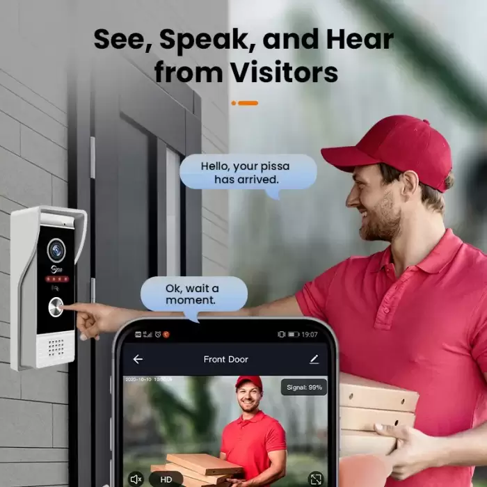 1080P Wifi Video Doorbell Intercom Tuya Smart Home Doorphone RFID Access Control System for Villa Apartment 3Rooms — image 4